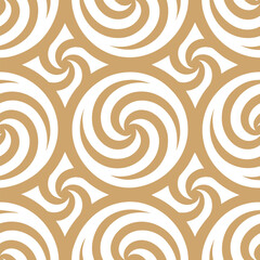 Layered circular ripple lines overlapping in fluid rhythmic motion Seamless Pattern Design
