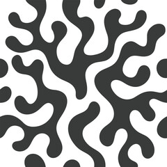 Graceful flowing coral shapes arranged into smooth natural repetition Seamless Pattern Design
