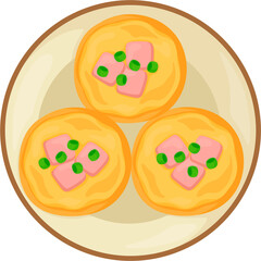 Fototapeta premium illustration egg muffin
