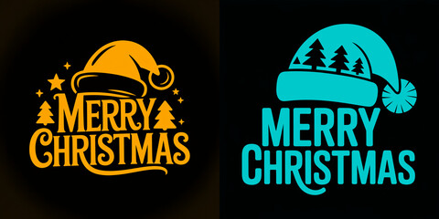 Christmas greetings in vibrant colors with festive elements