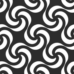 Organic wave cluster shapes arranged into rhythmic inspired motion Seamless Pattern Design
