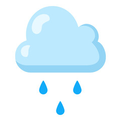 Vector Color Icon - Rain Cloud