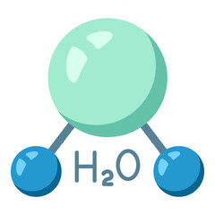 Vector Color Icon - Molecule of Water
