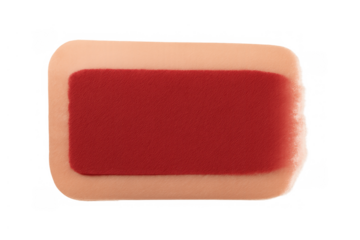 Adhesive bandage providing first aid on transparent background, protecting wound and managing medical care