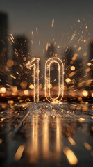 Exciting new year countdown animation with sparkling festive background for celebration