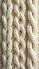 Intricate cable & argyle knit, beige & white wool , pattern, background, stylish