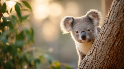 Obraz premium Koala conservation efforts: vet releases koala into natural habitat