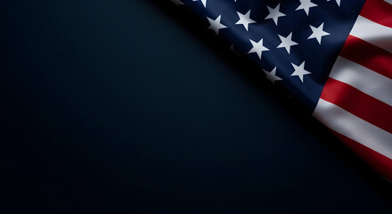 Displaying patriotism through the red, white, and blue of the waving american flag creates a powerful image evoking feelings of respect and national pride for the nation's historical symbol draped