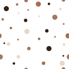 Abstract Dot Seamless Pattern With Brown Color