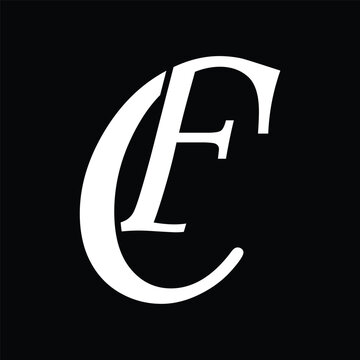   CF letter background vector design, CF logo design.