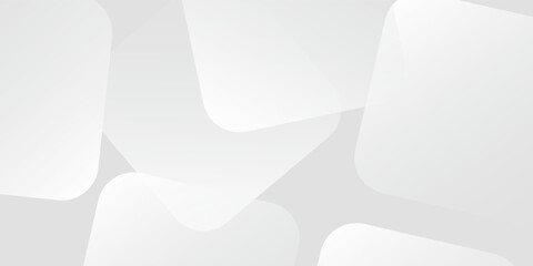 3D white geometric abstract background overlap layer on bright space with rounded rhomb effect decoration. Vector ilustration