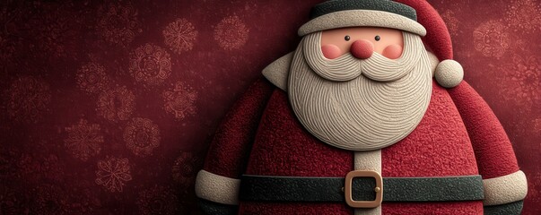Whimsical Santa Claus illustration for Christmas design and family holiday celebration