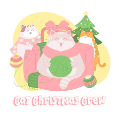 cute cats christmas crew spreading holiday warmth and festive cheer