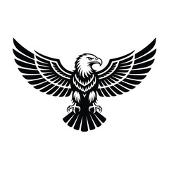 Majestic eagle with wings spread wide in flight