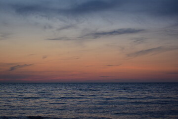 colorful sunset at sea