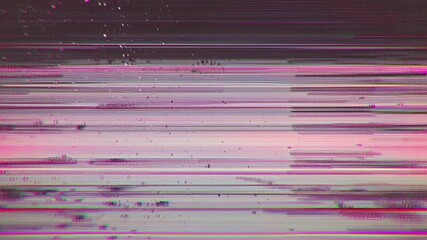 Abstract digital glitch texture with horizontal distortions in soft pink gray retro CRT pixel interference creating corrupted video static noise effect futuristic cyberpunk aesthetic for digital art b - Powered by Adobe
