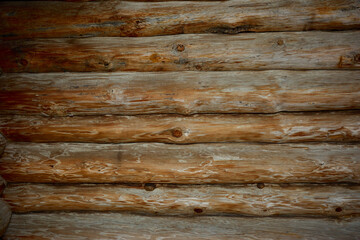 Fototapeta premium Rustic wooden logs create a warm and inviting atmosphere in a cabin interior setting