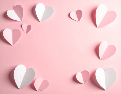 pink hearts background - Powered by Adobe