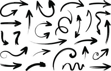 Arrow set hand drawn