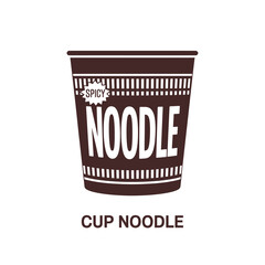 Iconic cup noodle branding with bold typography