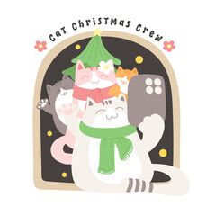 cute cats christmas crew spreading holiday warmth and festive cheer