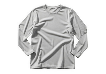 Fototapeta premium Plain white long sleeve t shirt isolated on transparent background