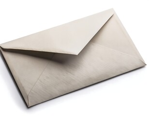 Isolated envelope against white backdrop