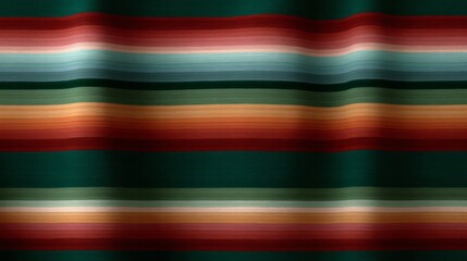 A vibrant Mexican serape blanket captures festive hues, evoking Dia de los Muertos vibrancy and rustic Southwestern charm