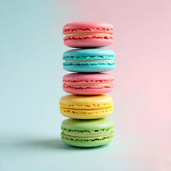 dessert, macaroon, macaron, food, sweet, cake,  macaroons, biscuit, pink, isolated, snack, cookie, delicious, white, stack, cookies, yellow, green, macarons, traditional, pastry, assortment