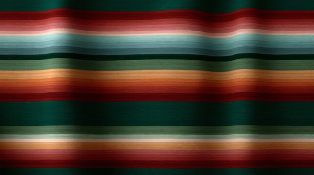 A vibrant Mexican serape blanket captures festive hues, evoking Dia de los Muertos vibrancy and rustic Southwestern charm