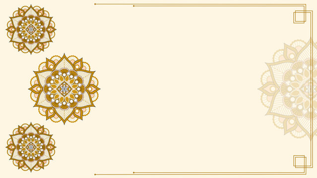 Elegant mandala design with decorative border, perfect for invitations and festive greeting cards, bringing a touch of refined artistry to any project