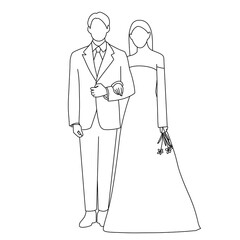 bride and groom silhouettes
