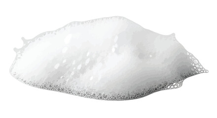 White soap foam with bubbles isolated on a white background for cleanliness ads