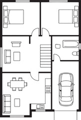 modern minimalist house floor plan layout