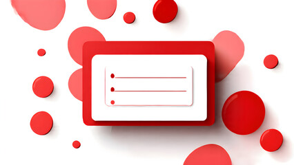 Minimalist vector of blood donation appointment reminder card isolated on white background with simple clean design