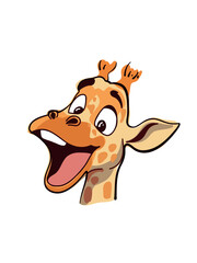 joyful giraffe illustration with friendly and lively personality