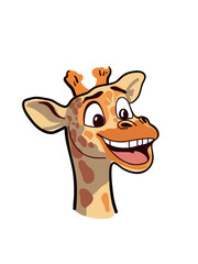 bright and cheerful giraffe art with whimsical details and happy mood