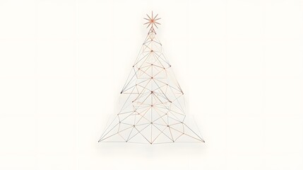 Modern Holiday A geometric Christmas tree radiates simple elegance against a stark white backdrop.