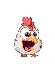 funny little chick with big eyes and playful expression