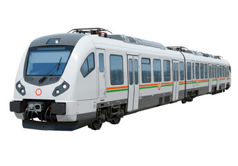 Isolated Indian Metro Train for Urban Transportation System, Modern Design Electric Train © Michal