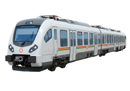 Isolated Indian Metro Train for Urban Transportation System, Modern Design Electric Train