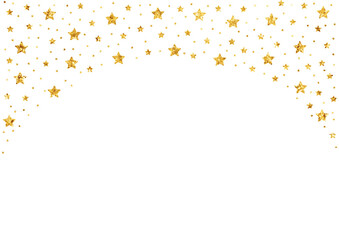 Glittering Gold Star Confetti on Top vector svg