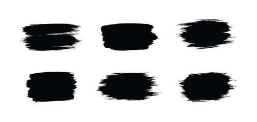 A vector collection of grunge paint brush strokes and watercolor ink splashes for an artistic design element