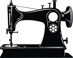 Sewing machine Black silhouette