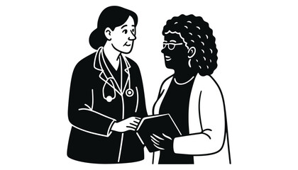 Doctor consultation illustration medical advice healthcare visit