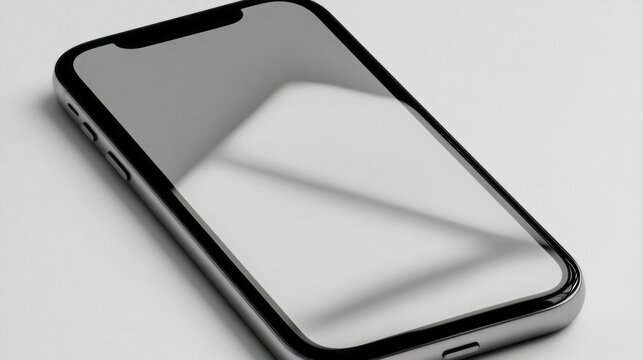 Sleek smartphone, reflecting shadows like a digital sundial, echoes techno-futurism and World Backup Day contemplation