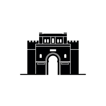 Bab Mansour Gate Meknes Morocco Silhouette.