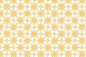 Golden Geometric Seamless Pattern With Floral Rosettes For Luxury Backgrounds And Decorative Ornament Texture