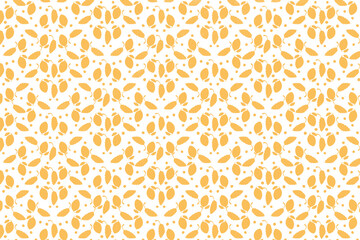 Golden Leaves on Seamless Pattern Decorative Textile Background for Fashion and Home