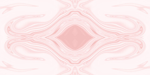 Symmetrical pink and white abstract fluid art pattern